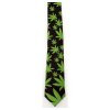 Tie - Black/Green Pot Leaf