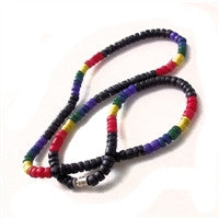 Gay Pride Coco Beads Black Necklace