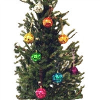 Christmas Solid Colored Mirror Ball Ornament - Set of 8