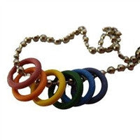 Gay Pride Freedom Rubber Rings Necklace