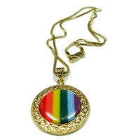 Gay Pride Medallion Pendant