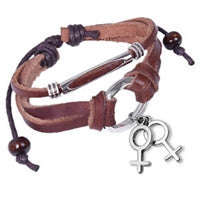 Lesbian Leather Bracelet