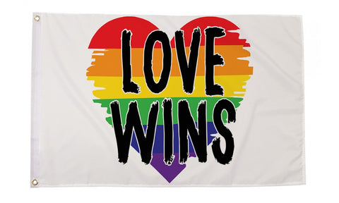 3 x 5 Love Wins (Heart) Flag