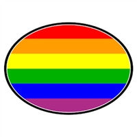 European Car Magnet - Gay Pride Flag