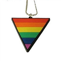 Gay Pride Rubber Pendant - Triangle