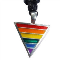 Rainbow Triangle Pewter Pendant