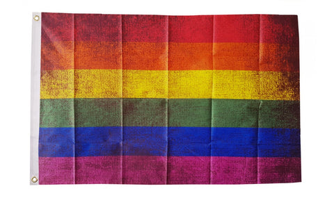 3 x 5 Rainbow Grunge Flag