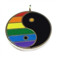 Gay Pride Ying Yang Pendant