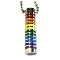 Gay Pride Cylinder Pendant