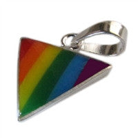 Gay Pride Rainbow Triangle Pendant