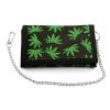 Black Marijuana Leaf Wallet