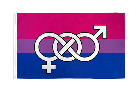 3 x 5 Bisexual Symbol Flag