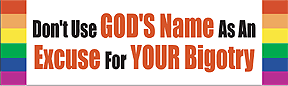 Don't Use Gods Name... Bumper Sticker