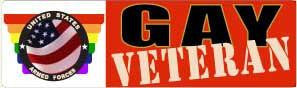 US Armed Forces Gay Veteran Bumper Sticker